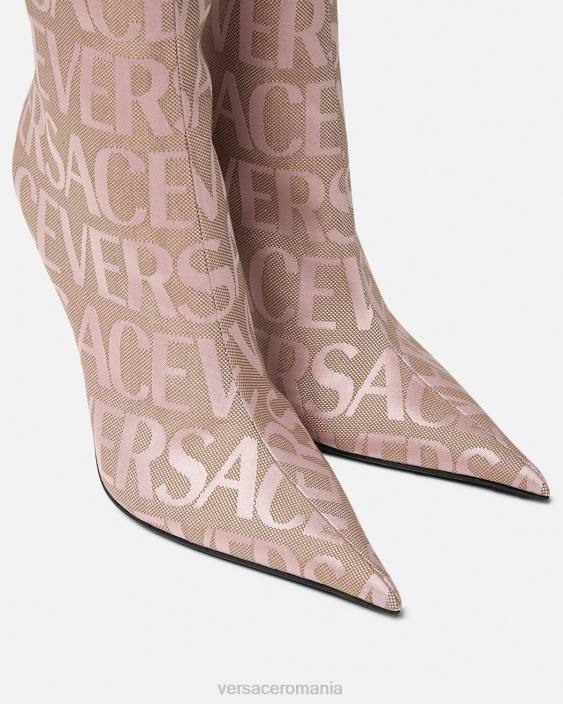 roz cizme înalte până la genunchi Versace femei pantof 40L6476