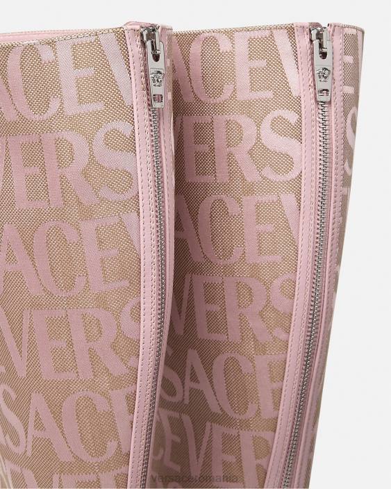 roz cizme înalte până la genunchi Versace femei pantof 40L6476