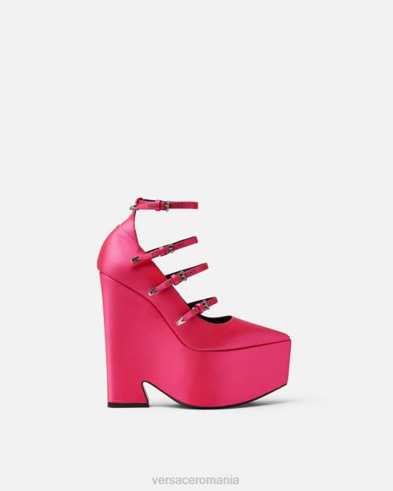 fucsie pompe cu platformă tempest satin Versace femei pantof 40L6495