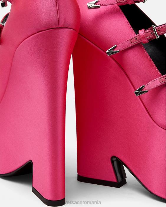 fucsie pompe cu platformă tempest satin Versace femei pantof 40L6495