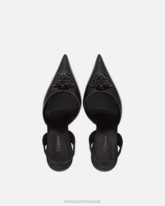 negru pantofii cu sling-back la medusa Versace femei pantof 40L6489