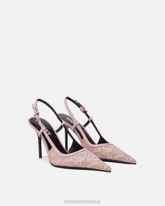 roz pompe cu sling-back peste tot Versace femei pantof 40L6482