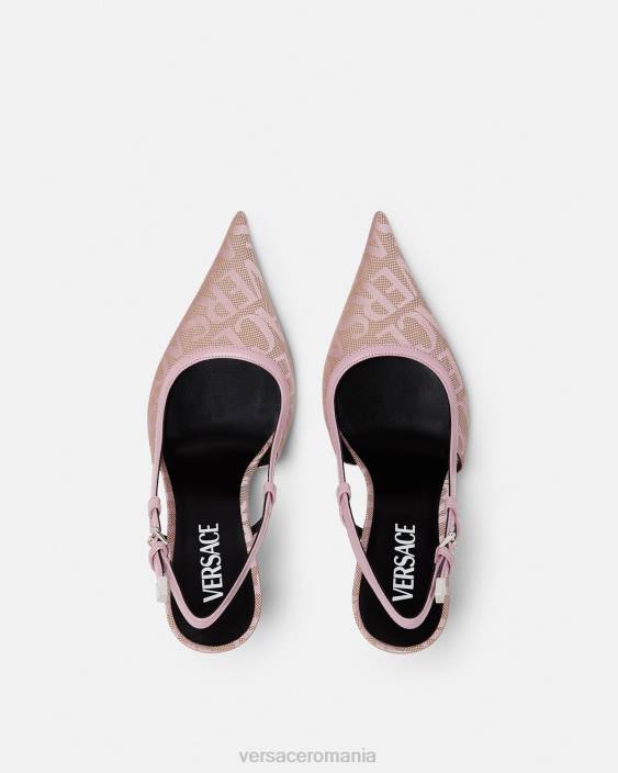 roz pompe cu sling-back peste tot Versace femei pantof 40L6482