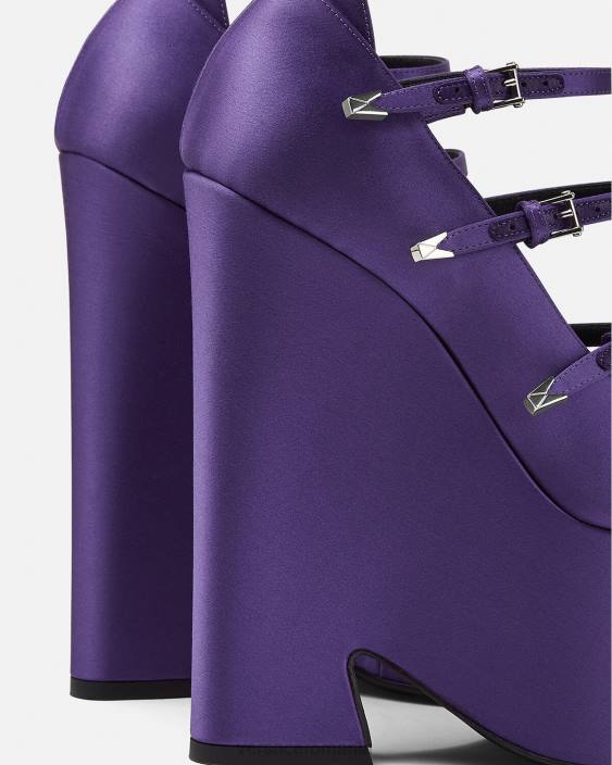 violet pompe cu platformă tempest satin Versace femei pantof 40L6496