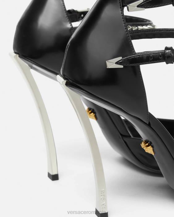 negru pompe cu vârf cu vârf Versace femei pantof 40L6402