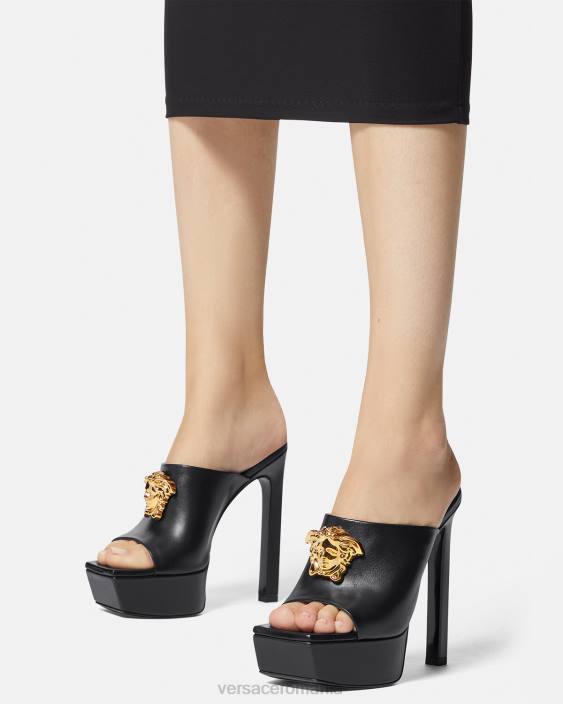 negru la medusa platform mules Versace femei pantof 40L6448