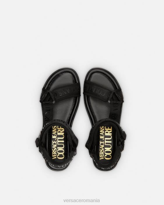 negru sandale cu platformă cu logo mallory Versace femei pantof 40L62294