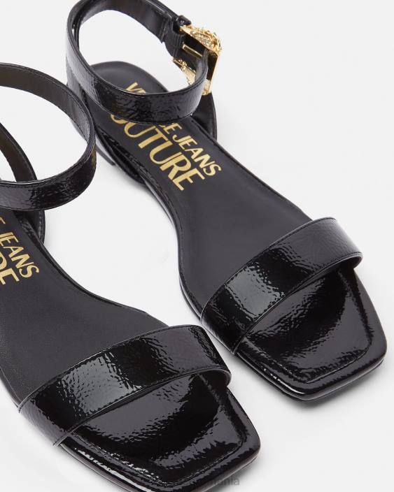 negru sandale plate cu cataramă millie baroque Versace femei pantof 40L62259