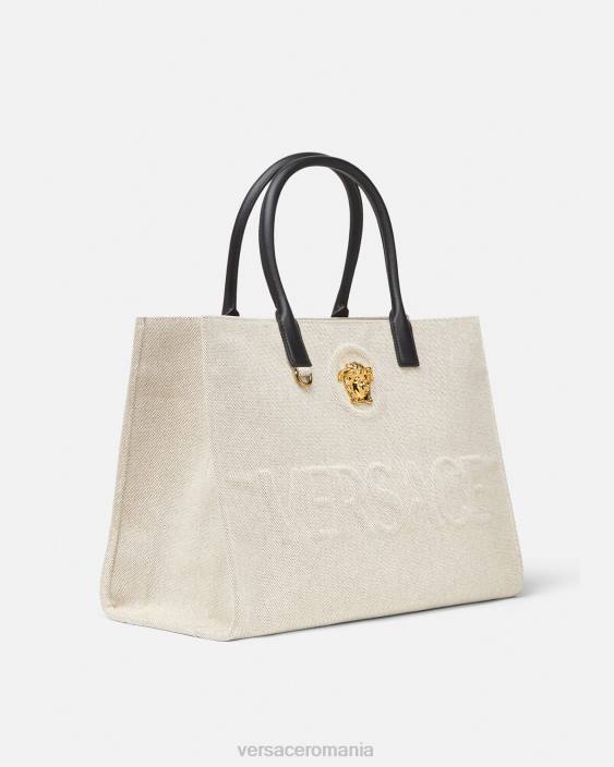 bej geantă tote mare la medusa Versace femei saci 40L6340