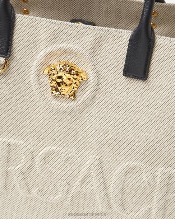 bej geantă tote mare la medusa Versace femei saci 40L6340