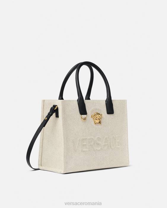 bej geantă tote mică la medusa Versace femei saci 40L6330