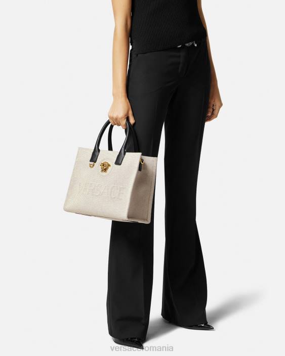 bej geantă tote mică la medusa Versace femei saci 40L6330