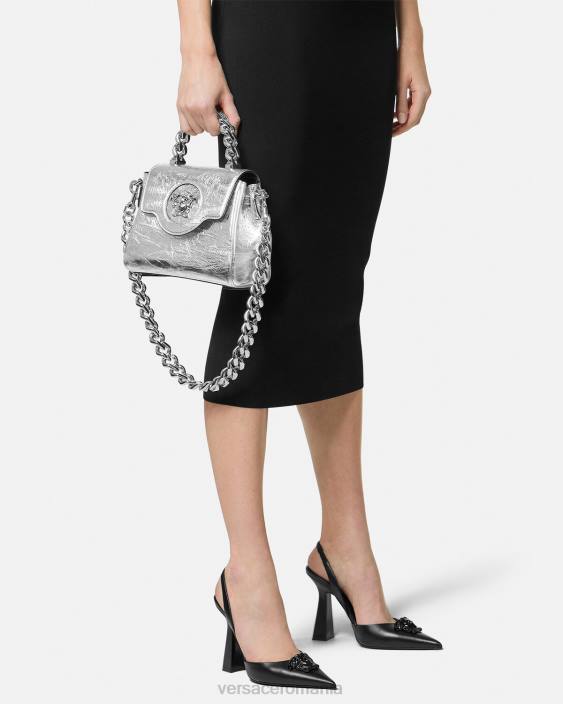 gri geantă mică metalizată la medusa Versace femei saci 40L6305