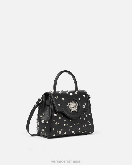 negru geantă mică cu vârfuri la medusa Versace femei saci 40L6350