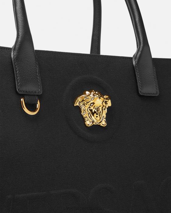 negru geantă tote mare la medusa Versace femei saci 40L6341