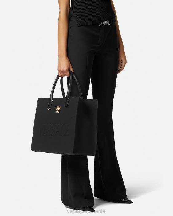 negru geantă tote mare la medusa Versace femei saci 40L6341