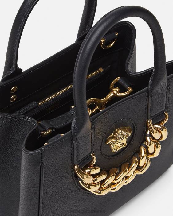 negru geantă tote mică la medusa Versace femei saci 40L6362