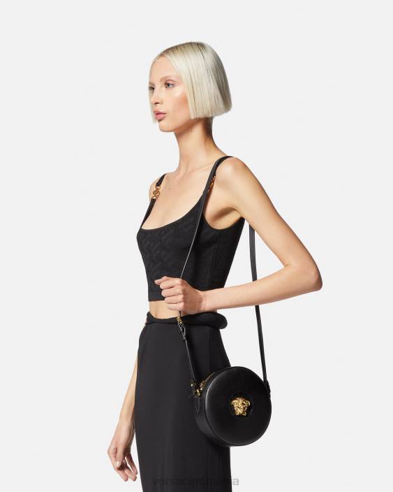 negru geanta camera rotunda la medusa Versace femei saci 40L6354