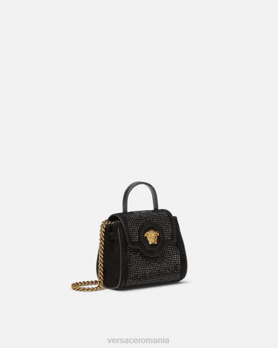 negru la medusa micro geantă cu împânzire Versace femei saci 40L6329