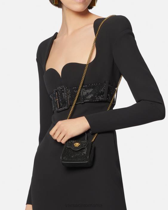 negru la medusa micro geantă cu împânzire Versace femei saci 40L6329