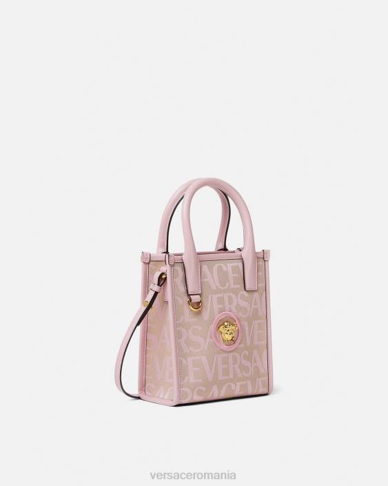 roz și imprimeu mini geantă tote peste tot Versace femei saci 40L6319