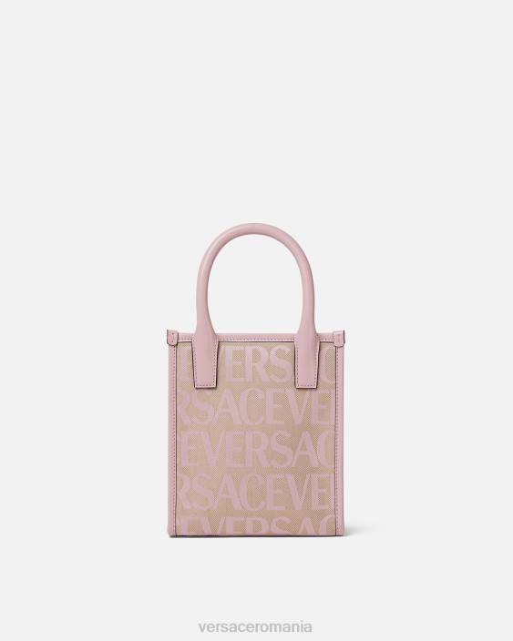 roz și imprimeu mini geantă tote peste tot Versace femei saci 40L6319
