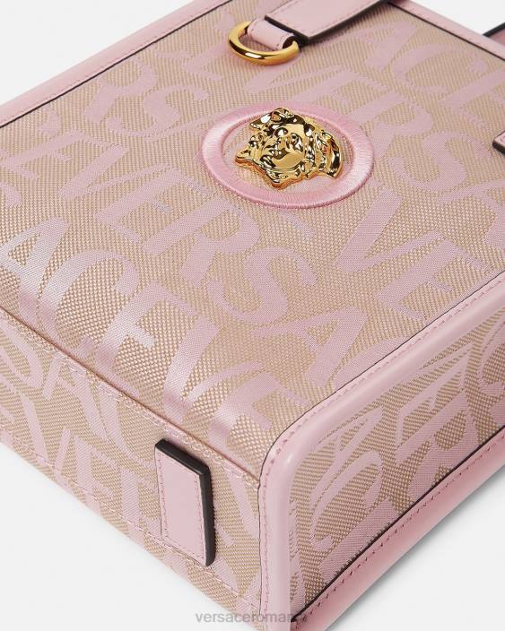 roz și imprimeu mini geantă tote peste tot Versace femei saci 40L6319