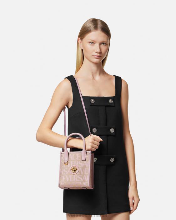 roz și imprimeu mini geantă tote peste tot Versace femei saci 40L6319