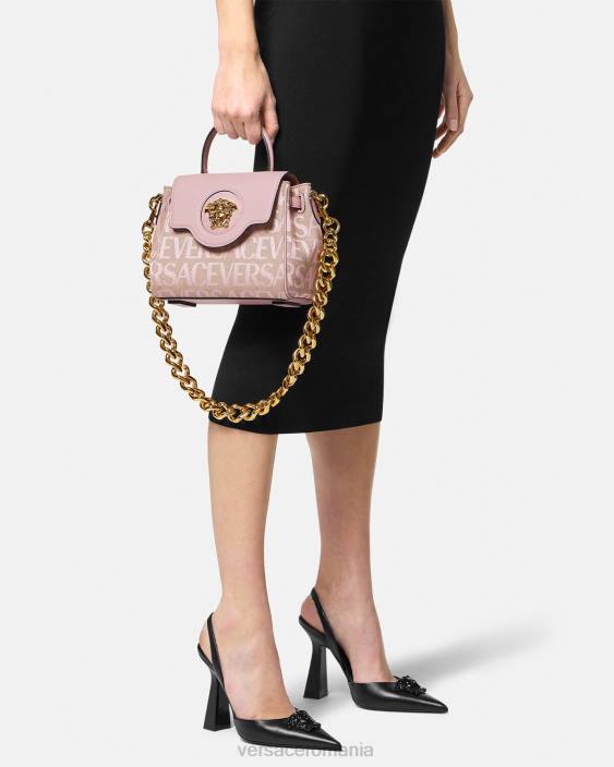 roz și imprimeu peste tot geantă mică de mână la medusa Versace femei saci 40L6326