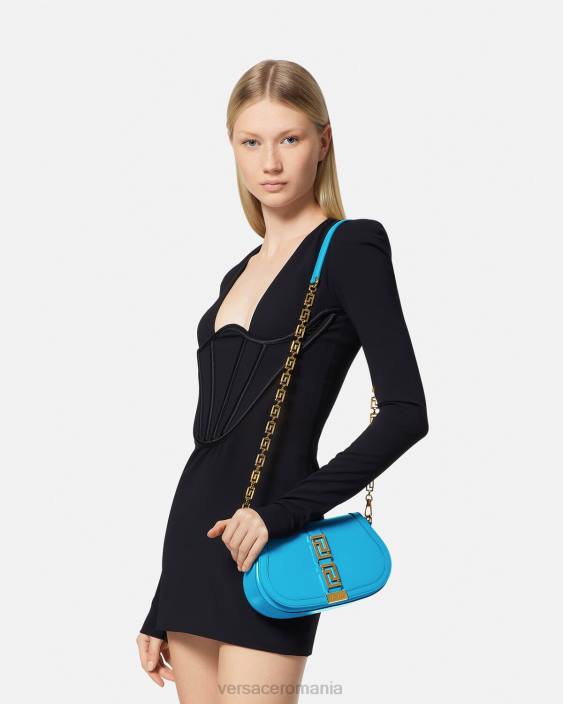 dv albastru geanta de umar zeita greca Versace femei saci 40L6266