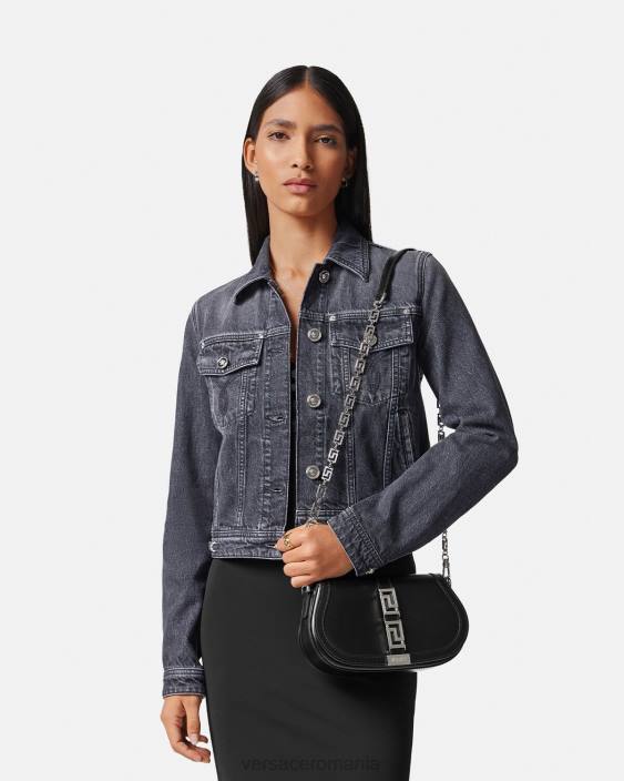 negru geanta de umar zeita greca Versace femei saci 40L6248