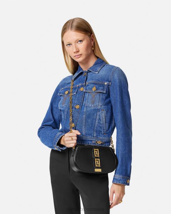 negru geanta de umar zeita greca Versace femei saci 40L6251