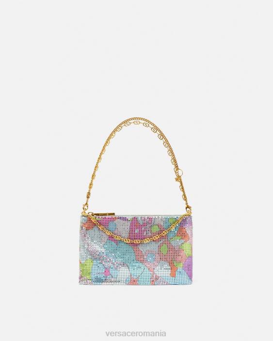 imprimare clutch floral de vară din plasă metalică Versace femei saci 40L6380