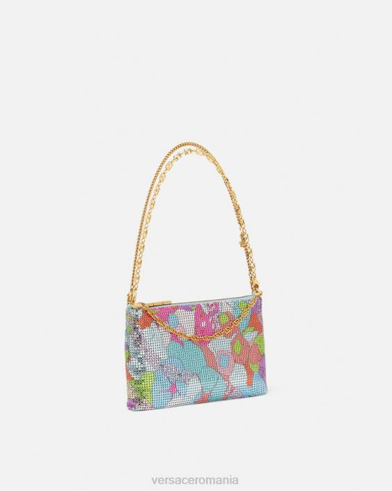 imprimare clutch floral de vară din plasă metalică Versace femei saci 40L6380