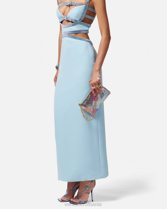 imprimare clutch floral de vară din plasă metalică Versace femei saci 40L6380