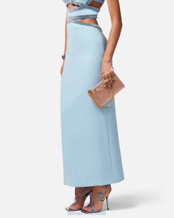 roz clutch cu plasă metalică de cristal Versace femei saci 40L6381