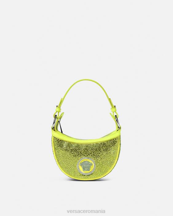galben geantă mini hobo cu cristale repetitive Versace femei saci 40L6293