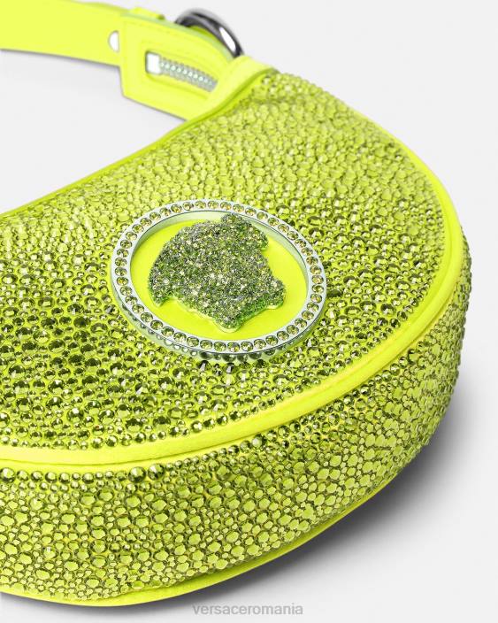 galben geantă mini hobo cu cristale repetitive Versace femei saci 40L6293