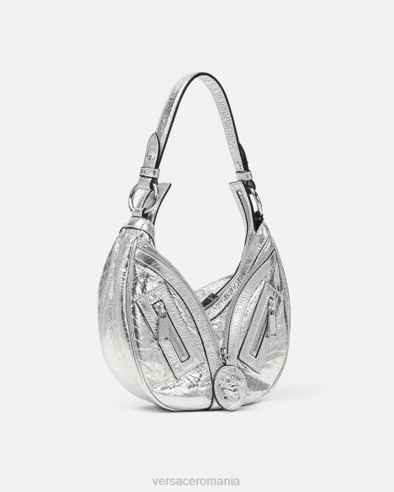 gri repetă geanta hobo mică metalică Versace femei saci 40L6280