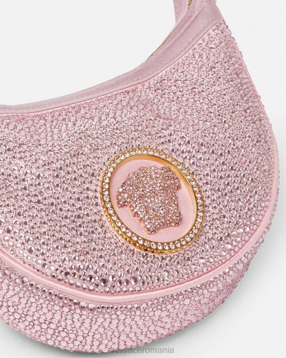 roz geantă mini hobo cu cristale repetitive Versace femei saci 40L6275