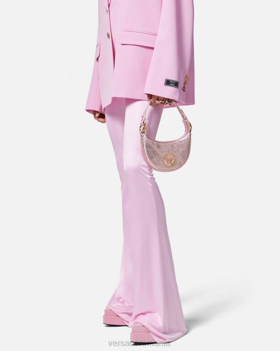 roz geantă mini hobo cu cristale repetitive Versace femei saci 40L6275