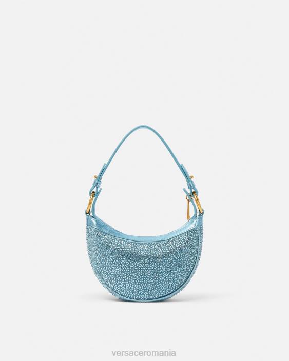 turcoaz geantă mini hobo cu cristale repetitive Versace femei saci 40L6276
