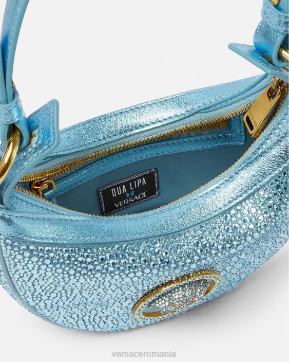 turcoaz geantă mini hobo cu cristale repetitive Versace femei saci 40L6276