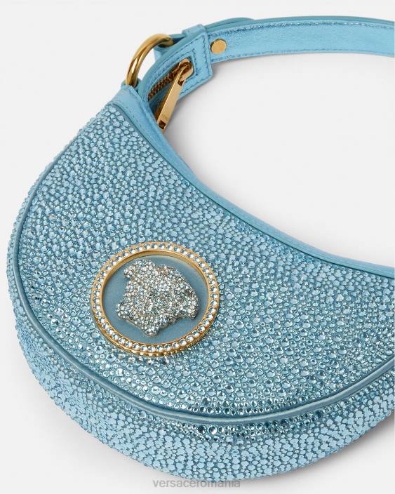 turcoaz geantă mini hobo cu cristale repetitive Versace femei saci 40L6276