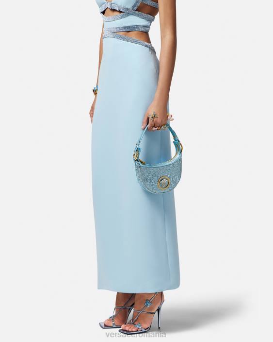 turcoaz geantă mini hobo cu cristale repetitive Versace femei saci 40L6276