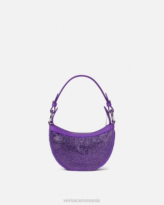 violet geantă mini hobo cu cristale repetitive Versace femei saci 40L6299