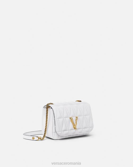 alb geantă de umăr virtus mică Versace femei saci 40L6368