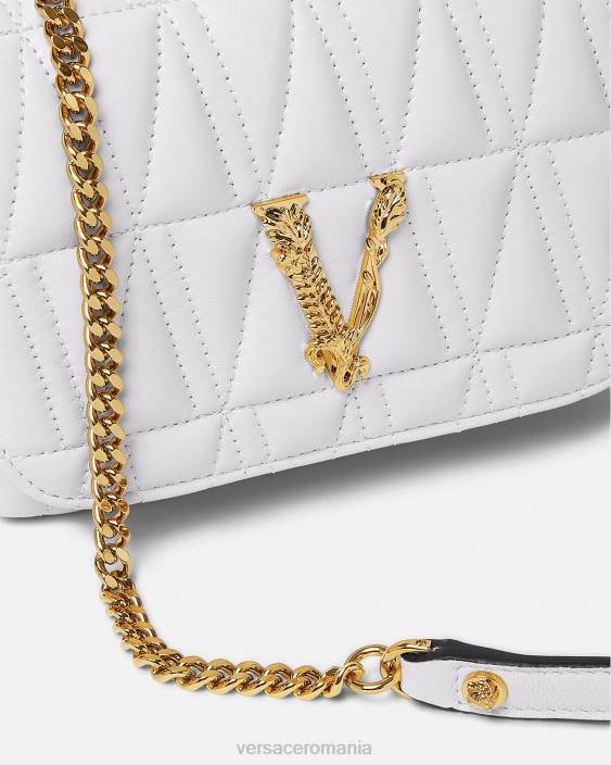 alb geantă de umăr virtus mică Versace femei saci 40L6368